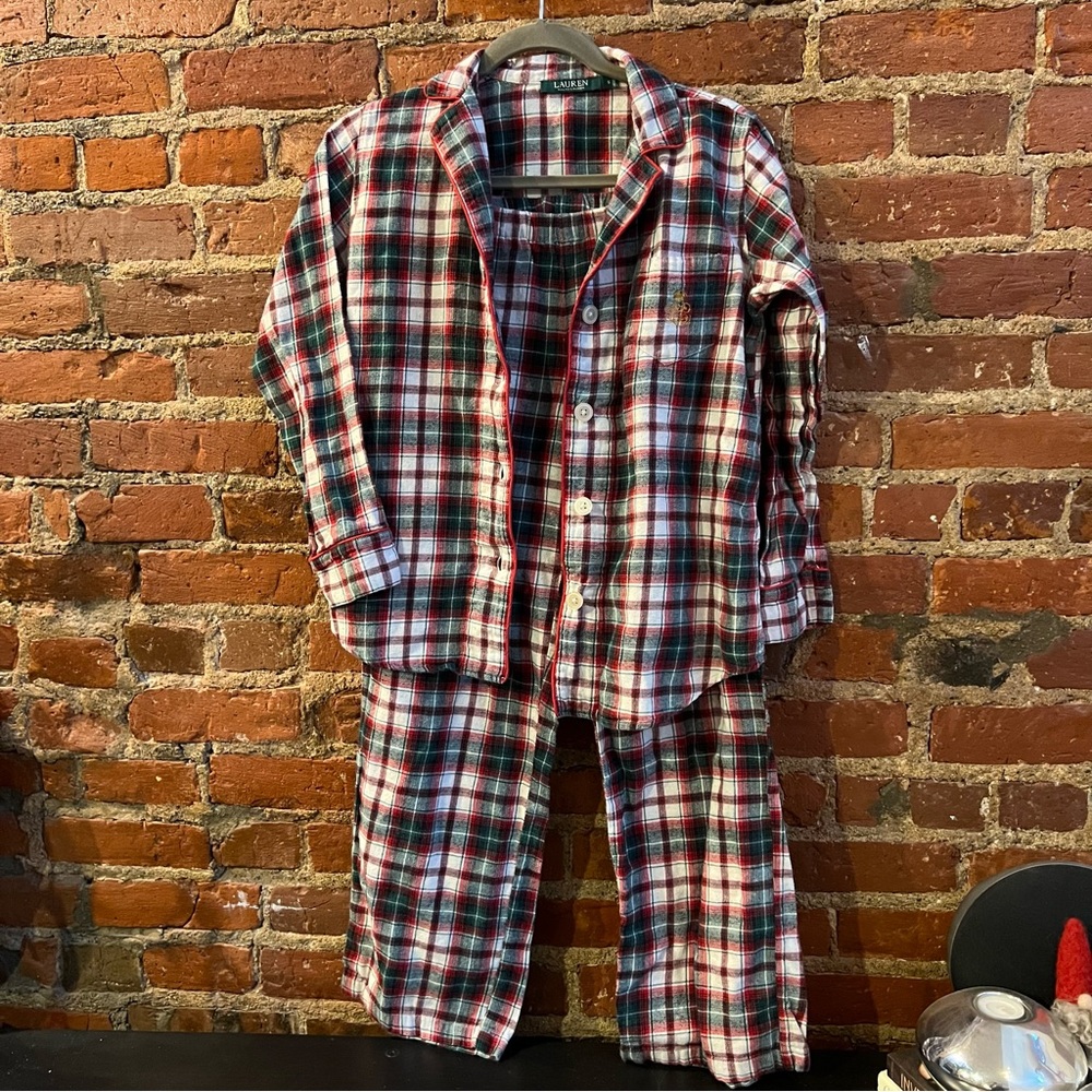 Like new Ralph Lauren cotton plaid S pajamas set